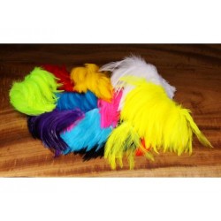 Hackles - Plumes de selle de coq Cousu 3" a 5" Teints