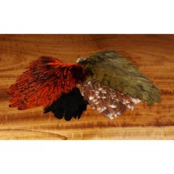 Speckled Hen Saddle - Natural or Dyed.