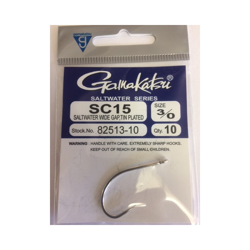 Gamakatsu SC15-2H Wide Gap 2x Strong Saltwater Fly Hook 3/0