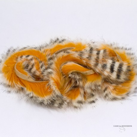 Hareline - Bandelette de lapin - Barred Tiger - Largeur 1/8"