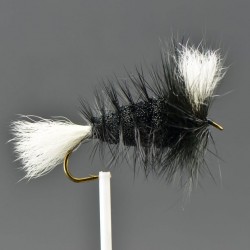 Shadows - Wulff Bomber - BLACK - White Tail - Black Hackle.