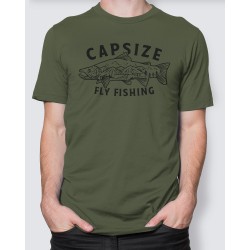 Capsize - T-Shirt Saumon Sauvage Vert Militaire